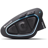 Midland BTX2 Pro S Single C1414.04, Bluetooth-Kommunikationssystem für Motorradfahrer, IPX6 Wasserdichtes Helm-Headset, Geräuschunterdrückung, bis 8 Personen, 23h Akku, 1,6 km, Integriertes UKW Radio