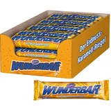 Cadbury Wunderbar Peanut 24 x 49g, Einzeln verpackte Erdnuss-Karamell-Riegel mit knackigen Erdnusstückchen