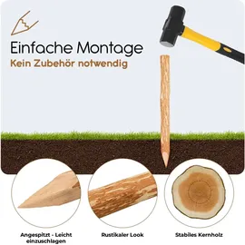 BooGardi Staketenzaun 6 cm x 120 cm Haselnuss