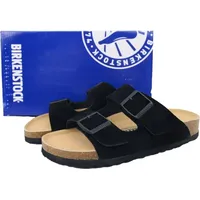Birkenstock Arizona Soft Footbed Schwarz Velourleder - Schwarz - 42
