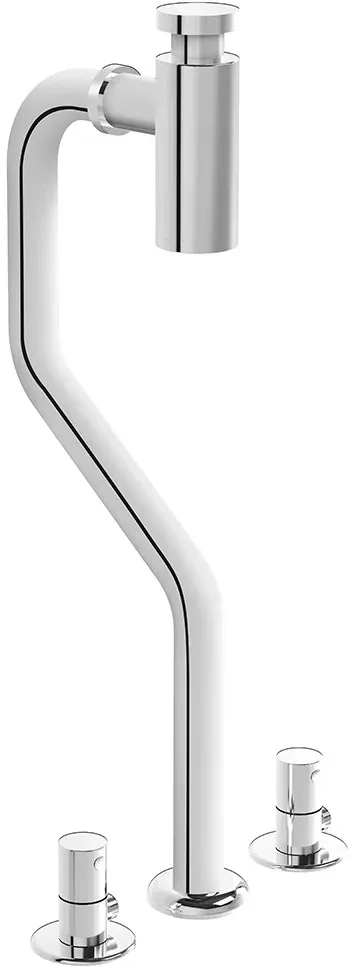 VitrA Zubehör Design Siphon zu Monoblock # 7814 Bodenmontage Abgangsrohr und Rosette Chrom,A45157 A45157