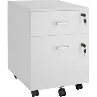 Tectake Vagur Rollcontainer 40 x 44 x 54,5 cm weiß