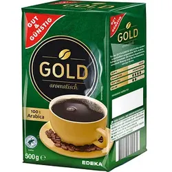 GUT&GÜNSTIG Gold Kaffee, gemahlen, Arabicabohnen 500,0 g
