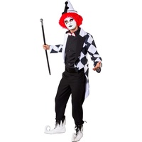 O7861-60 schwarz-weiß Herren Pierrot Frack Clown Kostüm Gr.60
