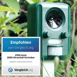 VOSS.Sonic 2000 Ultraschall Abwehr (Solar + Blitzlicht) Katzenschreck, Hundeschreck
