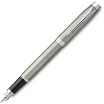 Parker IM Brushed Metal C.C. M, 2143636 - Füllfederhalter, blau, Essentials