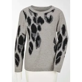 GOLDNER Rundhalspullover grau 48
