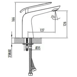 Creavit Bloom Waschtischarmatur Wasserhahn Chrom