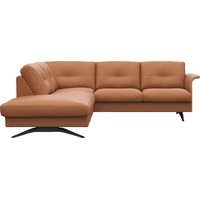 FLEXLUX Ecksofa Glow, super bequem durch hochwertigem Sitzaufbau mit Federkern, L-Form, Modernes skandinavisches Design braun