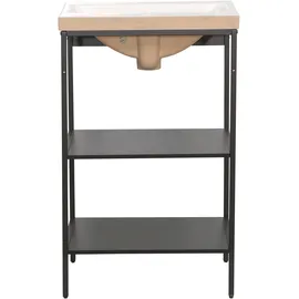 WELLTIME Waschbeckenunterschrank Lodi 51 x 80 cm Schwarz