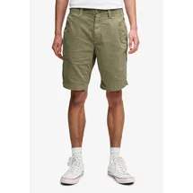 Superdry Chinoshorts "UTILITY CHINO SHORT", Herren, Gr. 32, N-Gr, grün (oil grün), Web, Obermaterial: 98% Baumwolle, 2% Elasthan, unifarben, relaxed fit knielang, Hosen Chinoshorts, mit Baumwollmischung, Relaxed Fit, knielang, aus Webmaterial