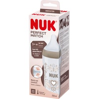 NUK Babyflasche Perfect Match, braun, ab 3 Monaten, 260 ml