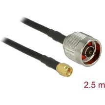 DeLock Antennenkabel N-Stecker/SMA-Stecker 2,5 m Schwarz