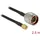 DeLock Antennenkabel N-Stecker/SMA-Stecker 2,5 m Schwarz