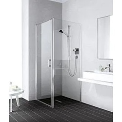 Kermi Liga Seitenwand LITWD090201AK 90x200cm, silber mattglanz, ESG klar, auf Duschwanne