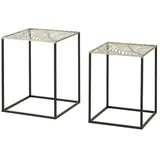 Haku-Möbel HAKU Möbel Beistelltische-Set Metall bronze