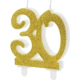 Andere Geburtstagskerze 10 cm gold