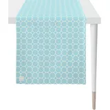 APELT Tischläufer APELT "3973 Outdoor, Sommerdeko, Sommer", blau (hellblau, weiß), B:46cm L:135cm, Polyester, Tischdecken, Jacquardgewebe
