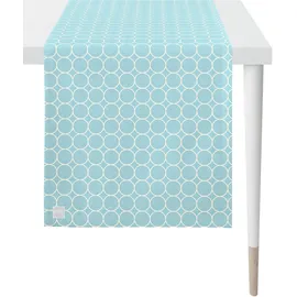 APELT Tischläufer APELT "3973 Outdoor, Sommerdeko, Sommer", blau (hellblau, weiß), B:46cm L:135cm, Polyester, Tischdecken, Jacquardgewebe