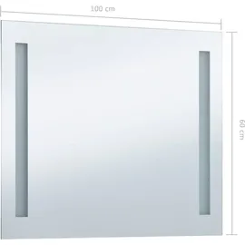 vidaXL Badezimmer-Wandspiegel mit LEDs 100x60 cm