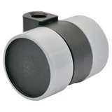 WAGNER Design Möbelrolle/Soft-Lenkrolle - Durchmesser Ø 38 mm, schwarz/grau, Tragkraft 50 kg - DE Ware - 01020101