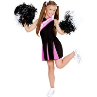 Widmann - Kinderkostüm Cheerleader, Kleid, American Football, High School, Schuluniform, Motto-Party, Karneval