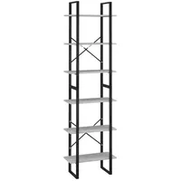 VidaXL Lagerregal Betongrau 60x30x210 cm Holzwerkstoff