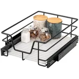 bremermann Teleskopschublade schwarz Metall, 37x14x44 cm Küchenzubehör