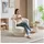 Homcom Relaxsessel Polyester 74 x 74 x 74 cm Cremeweiß ergonomisch