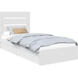 vidaXL Aufbewahrungsbett 90 x 200 cm Weiß