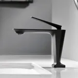 Sjqka - Designer-Badezimmer-Mischbatterie – Einhebelmischer – Schwarz