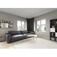 Big-Sofa MUSTERRING "LUCIA Mega Sofa, hoher Sitzkomfort, Breite 252cm, Kontrastnaht", braun (fango puro), B:252cm H:81cm T:124cm, Flachgewebe FLORIS (100% Polyester);Flachgewebe VALMONT (60% Baumwolle/ 40% Leinen);Microfaser CRONA (100% Polyester), Sofas, Big-Sofa, in vielen Qualitäten und 4 unterschiedlichen Nähten, 2,5-Sitzer