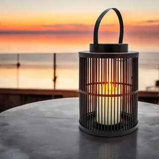 Spetebo Solar Laterne schwarz 23 cm inkl. LED-Lampe