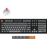 Keychron K10 Max Custom Wireless Mechanische Tastatur, 2.4 GHz/Bluetooth/USB-C, RGB, QMK/VIA Programmierbare Makros Hot-Swap, PBT Keycaps, für Mac Windows, Super Red Switch