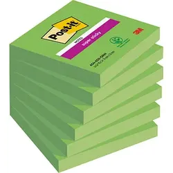 Post-it® Super Sticky Notes Haftnotizen extrastark 6546SA grün, 6 Blöcke