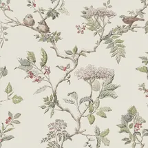 Laura Ashley Elderwood Natural Vliestapete 10,05 x 0,53 m 10 m beige/weiß