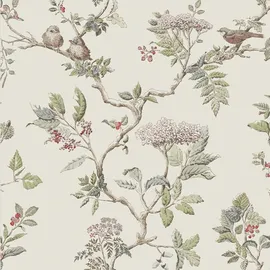 Laura Ashley Elderwood Natural Vliestapete 10,05 x 0,53 m 10 m beige/weiß