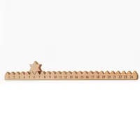 susiodeu Adventskalender aus Holz mit flexiblem Sternenmuster und abnehmbaren Sternenmarkierungen für kompaktes Befüllen. 24 tägiger Adventskalender aus Holz, Pentagramm