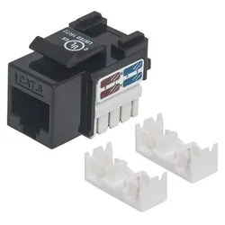 Intellinet Cat6 Modularbuchse, UTP, Keystone Jack, schwarz, benötigt LSA-Auflege
