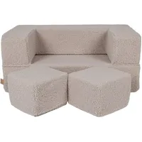 MeowBaby Kindersofa,, Grau, Textil, 96x40x50 cm, Kinder- & Jugendzimmer, Kindermöbel, Kindersitzmöbel & -tische, Kindersessel & -sofas