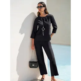 Heine Baumwollbluse in schwarz | Gr.: 40