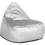 Beliani Sitzsack Silber
