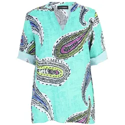 Leinen-Blusen-Shirt Doris Streich blau, 44