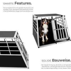Tectake Hundetransportbox doppel 90,00 cm x 69,50 cm Schwarz