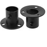 Eawfgtuw 2 x Edelstahl-Halterung für Kleiderschrankstangen – Kleiderstangen-Halterungen, Flanschbuchsen, Endstütze, Vorhangstangenendstütze, Flanschhalterungen (22 mm)