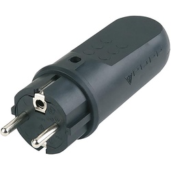 Kopp Stecker, Gummi ISO Einsatz, schwarz
