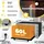 ICQN 60 Liter XXL Minibackofen, 2000 W, Umluft, Pizza-Ofen, Doppelverglasung, Drehspieß, Timer, inkl. Backblech Set, Elektrischer Mini Ofen, 40°-...
