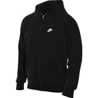 Nike Herren Club Ft Full Zip Jacke, Black/Black/White, S
