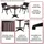 MCW Gartenstuhl+Gartentisch 2er Set Schwarz/Grau