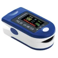 ISO TRADE Pulsoximeter Pulsoximeter Finger Oximeter Sauerstoff Puls SpO2 Messgerät SpO-2 Puls blau